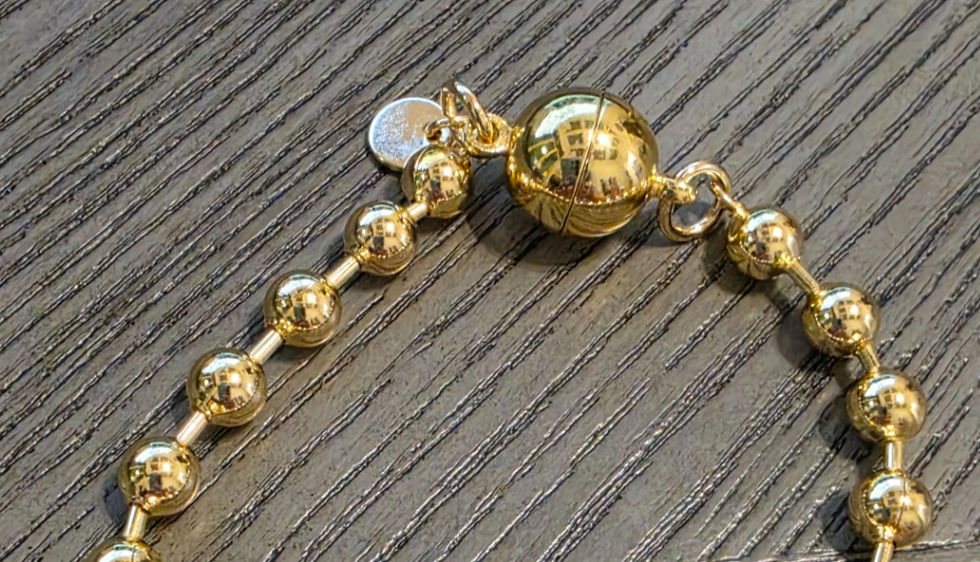 magnetic clasp makes bracelets and necklaces easy to put on yourself. Stylish, accessible jewelry designed for independence and everyday wear.