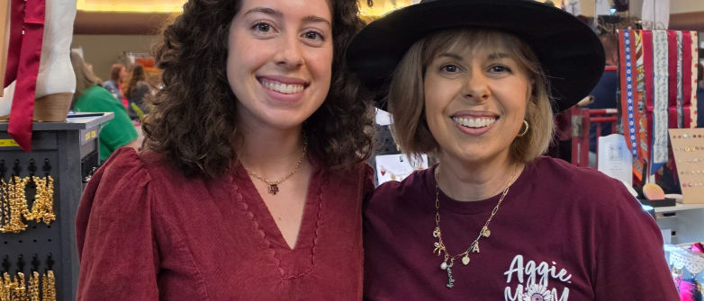 Syd and Amy attending A&M Family and Ring Day. Brazos county vendor. Gig Em'.