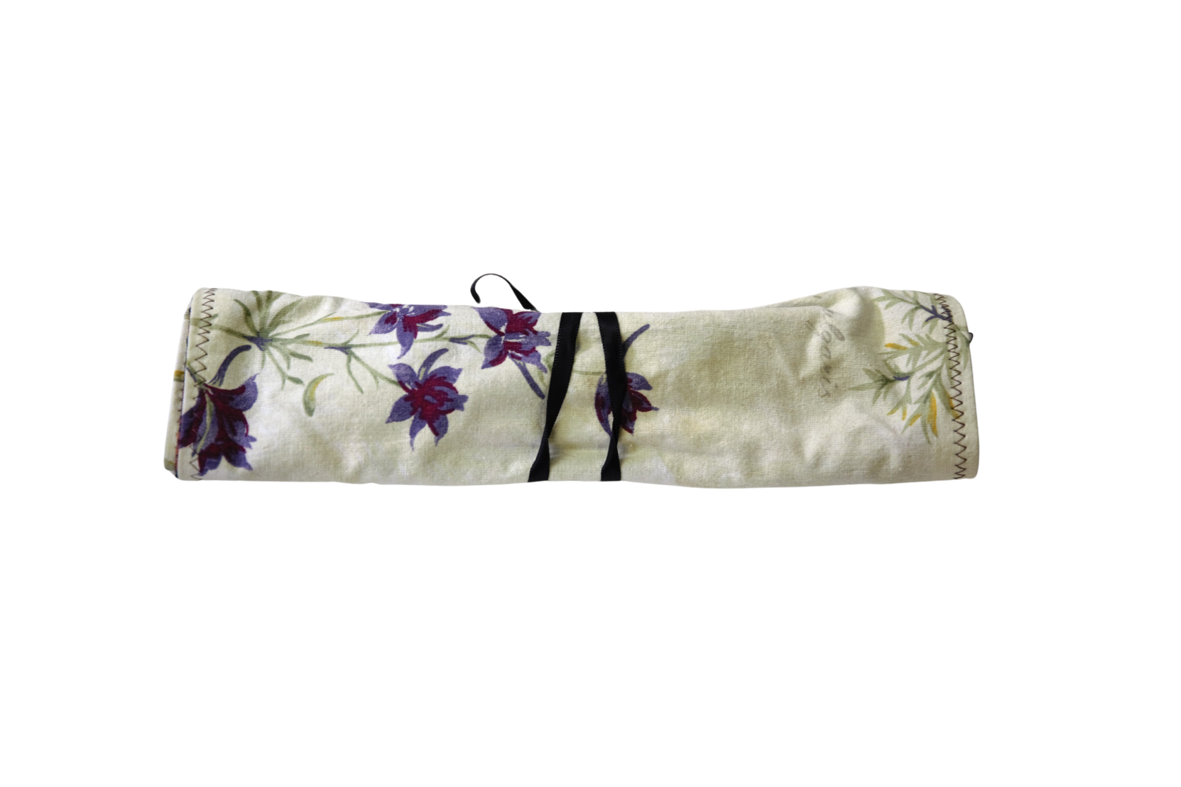 Napperon fait main "Floral botanique/Carreaux 2"