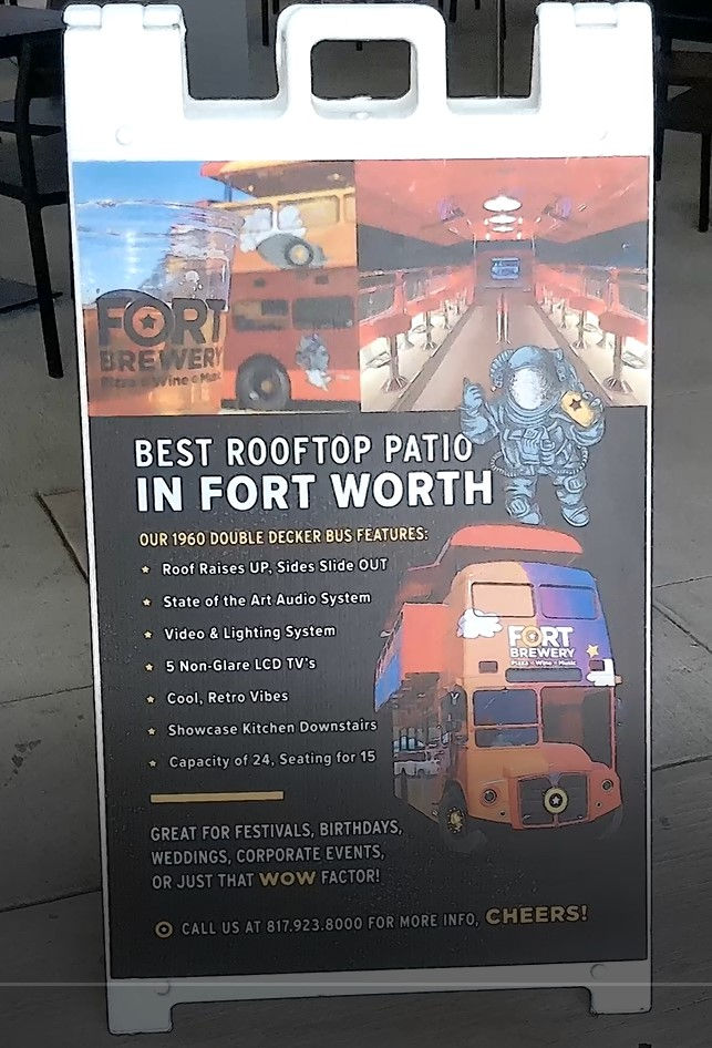 Bus trip advertisement