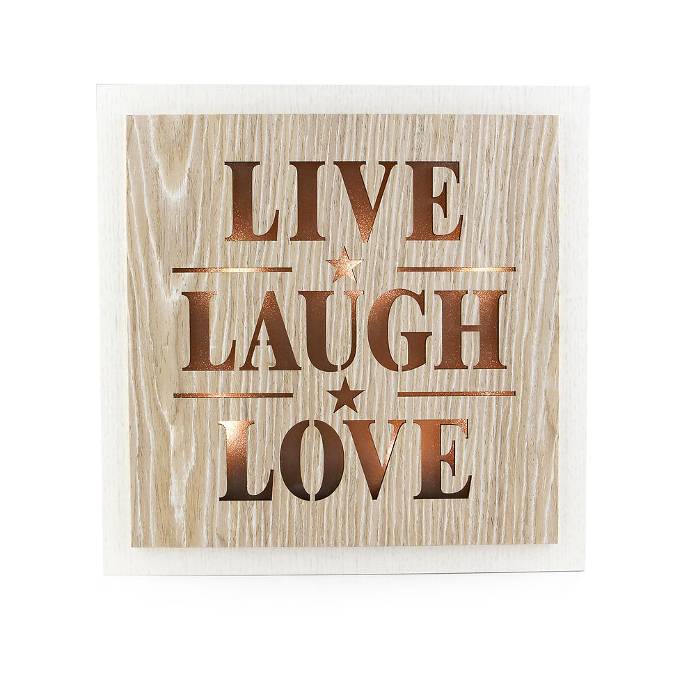 Live Laugh Love - LED Light Wall Art