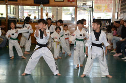 Before Taekwondo Belt Promotion Test at US Taekwondo Porter Ranch