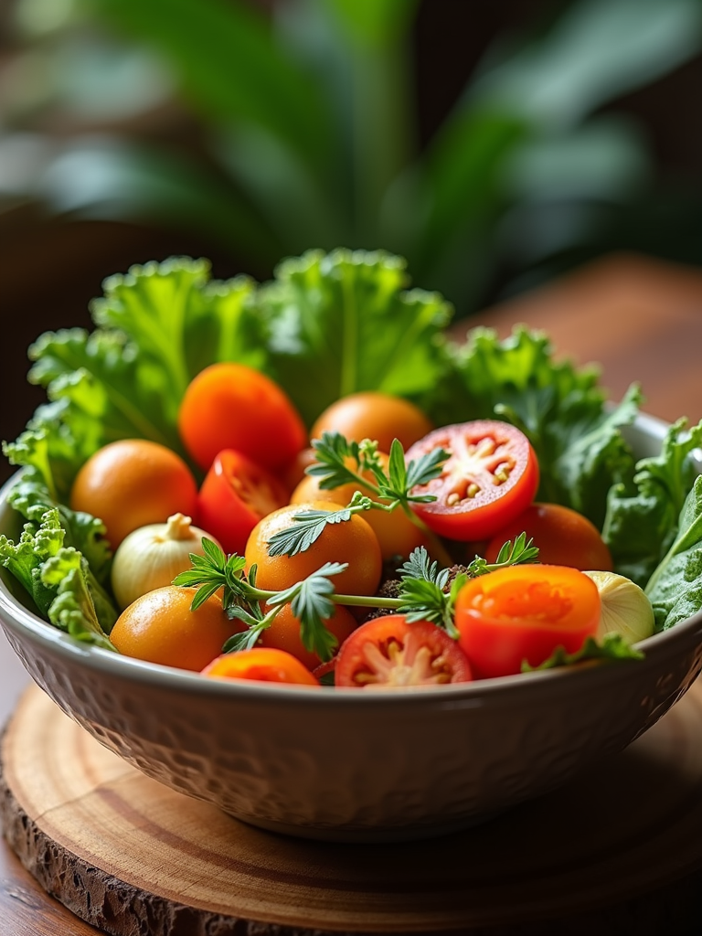 A vibrant bowl of fresh vegetables and grains highlighting our commitment to food security.