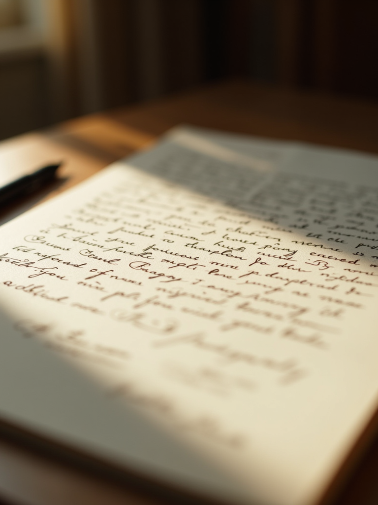 A clean and professional journal entry or desk setup implying a personal message from the founder.