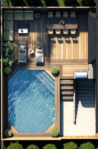 Haze Studio - 219791547 Backyard Makeover_ Pool, Lounge & BBQ Area_2