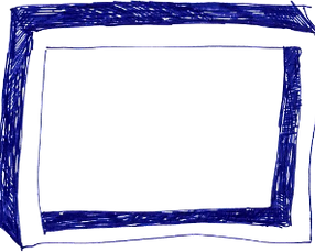Blue Hand-drawn Frame