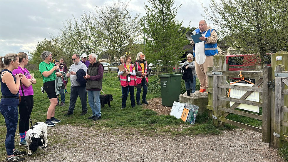 Run Director dressed as a Bunny at the Main Briefing