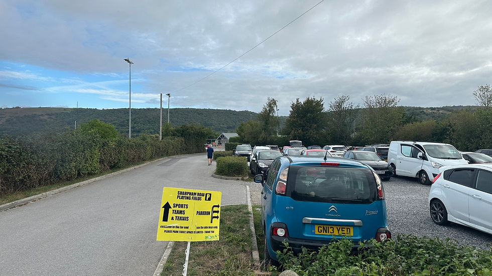 parking at Sharpham Road parkrun