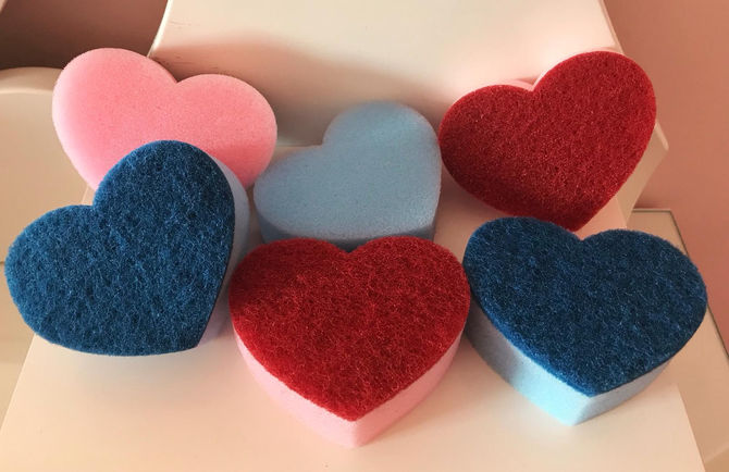 Estropajos de Corazones