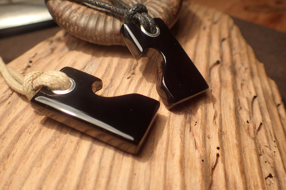 HIs and Hers Whitby Jet Pendants