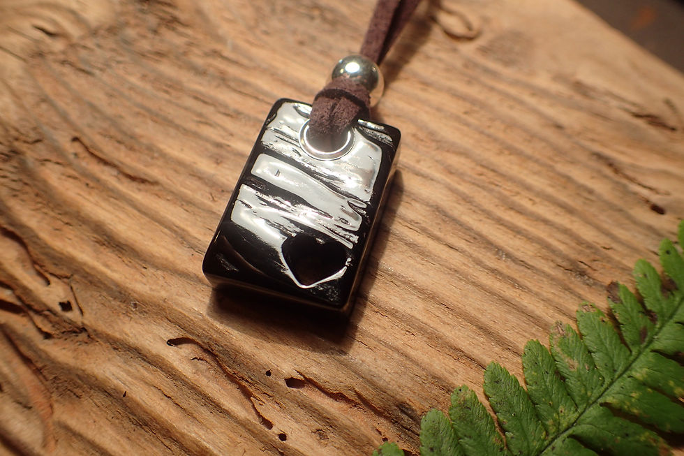 Thumbnail: Whitby Jet Heart Pendant