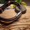 Thumbnail: Whitby Jet and Mother of Pearl Heart Inlay Bracelet