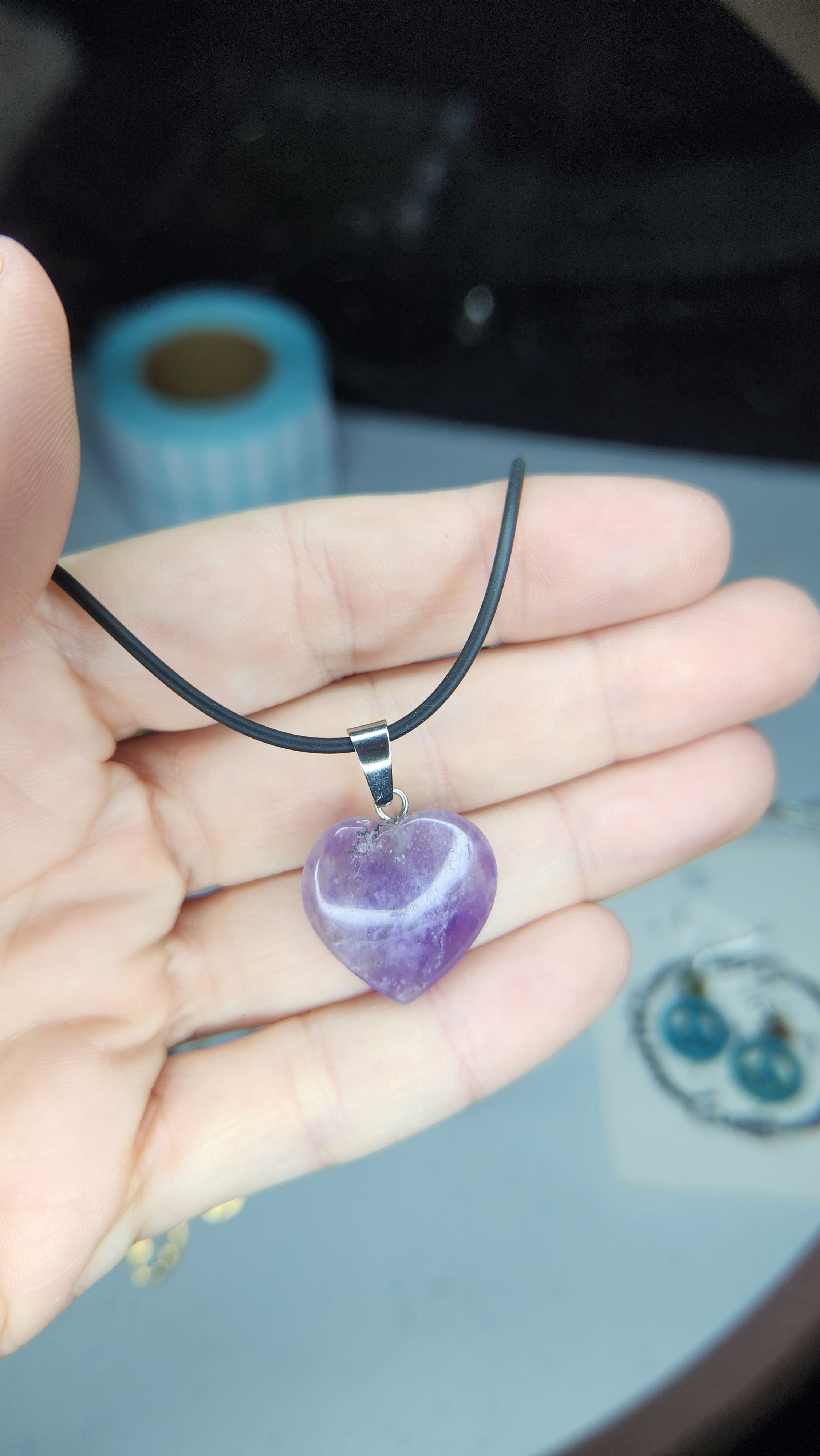 Amethyst Heart Necklace