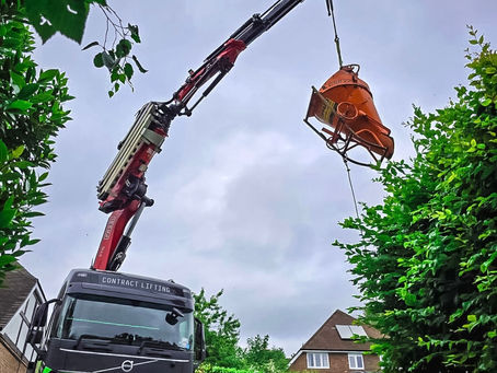 Concrete Skip Into a Back Garden? No Problem - Hiab Hire London