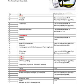 Undervisningsplan for Natur & Teknologi i 4.klasse