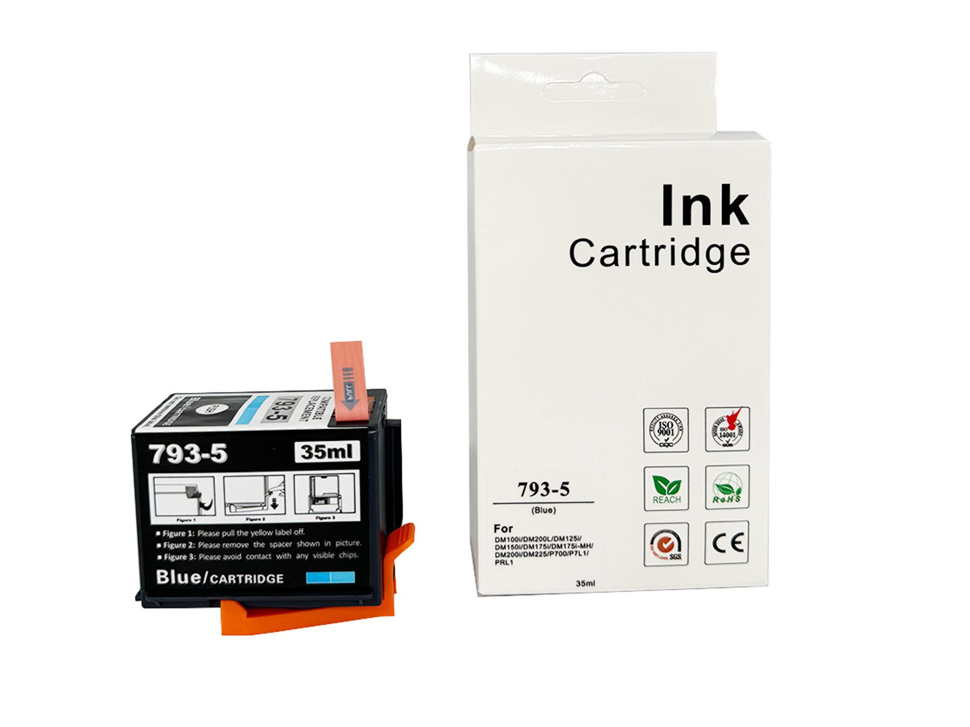 Compatible Pitney Bowes DM100i Blue 793 5SB Ink