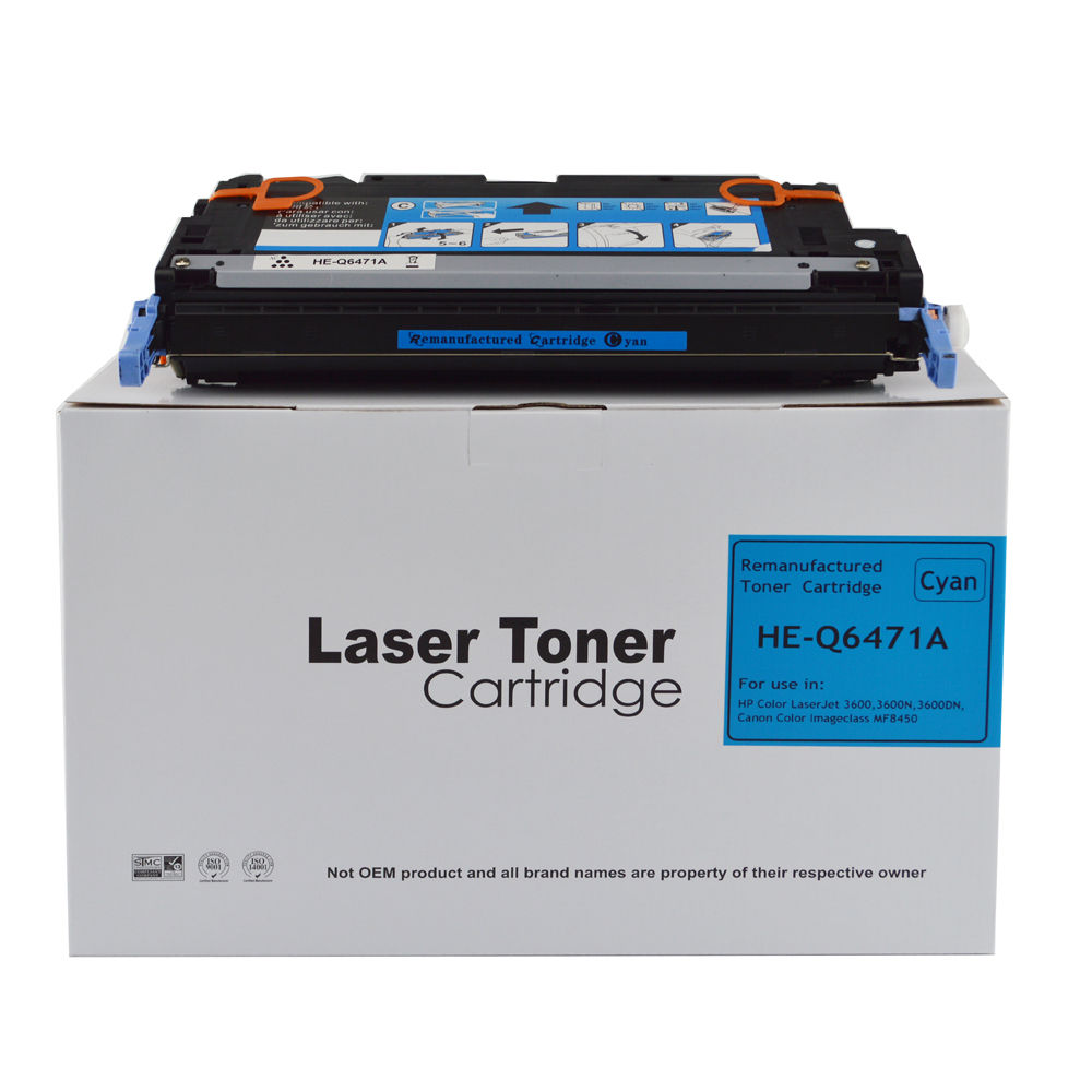 Remanufactured HP Q6471A Cyan also Canon 711 EP711C Toner