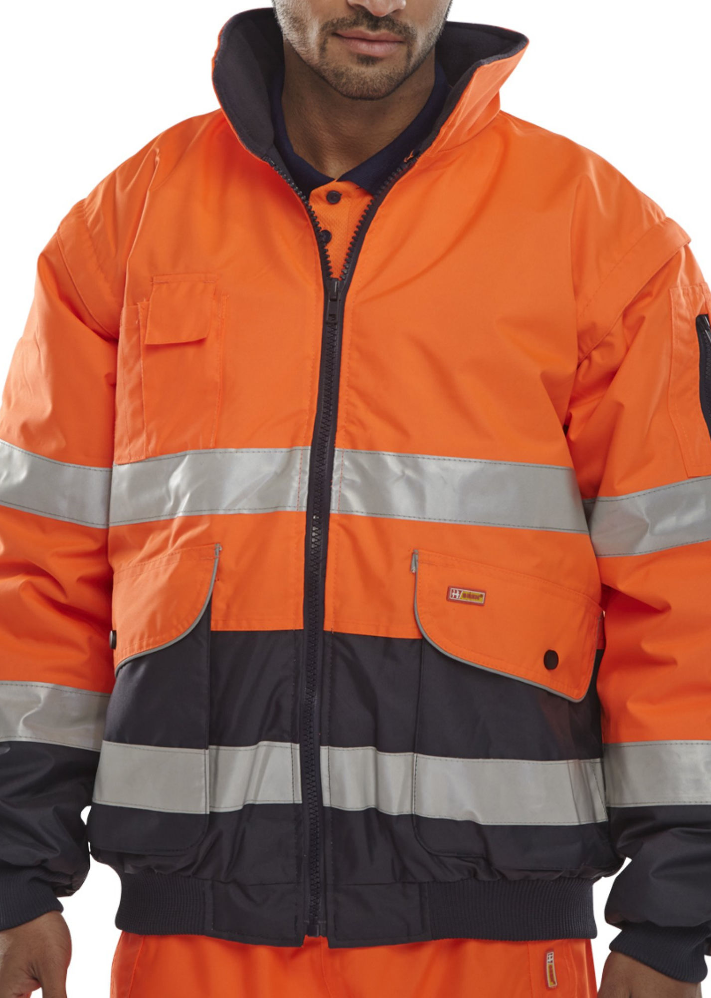 Beeswift Europa Bomber Jacket Orange/Navy 3XL