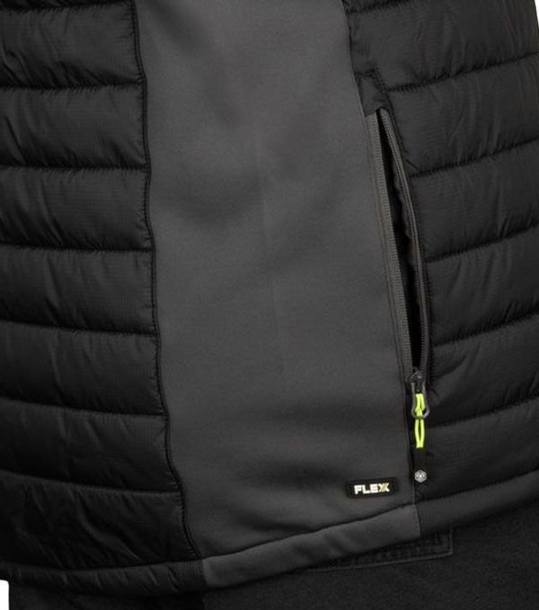 Thumbnail: Beeswift Flex Workwear Padded Bodywarmer Black/Grey Sml