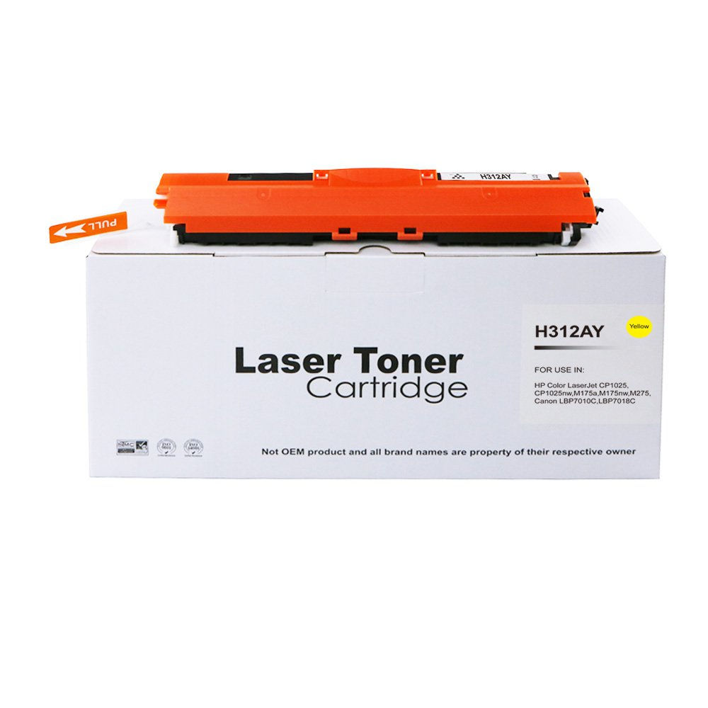 Compatible HP CE312A Yellow 826A also Canon 729 Toner