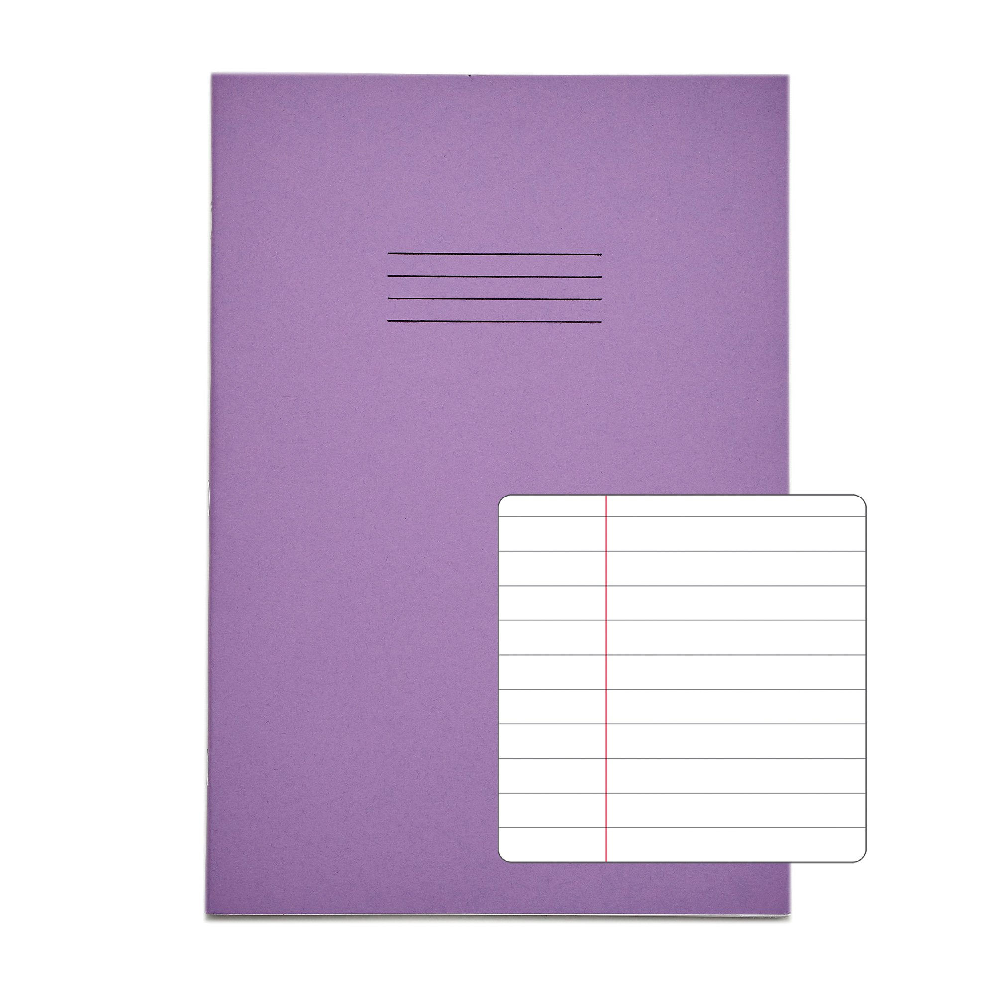 RHINO A4 Exercise Book 80 Page Purple F8M (x10)