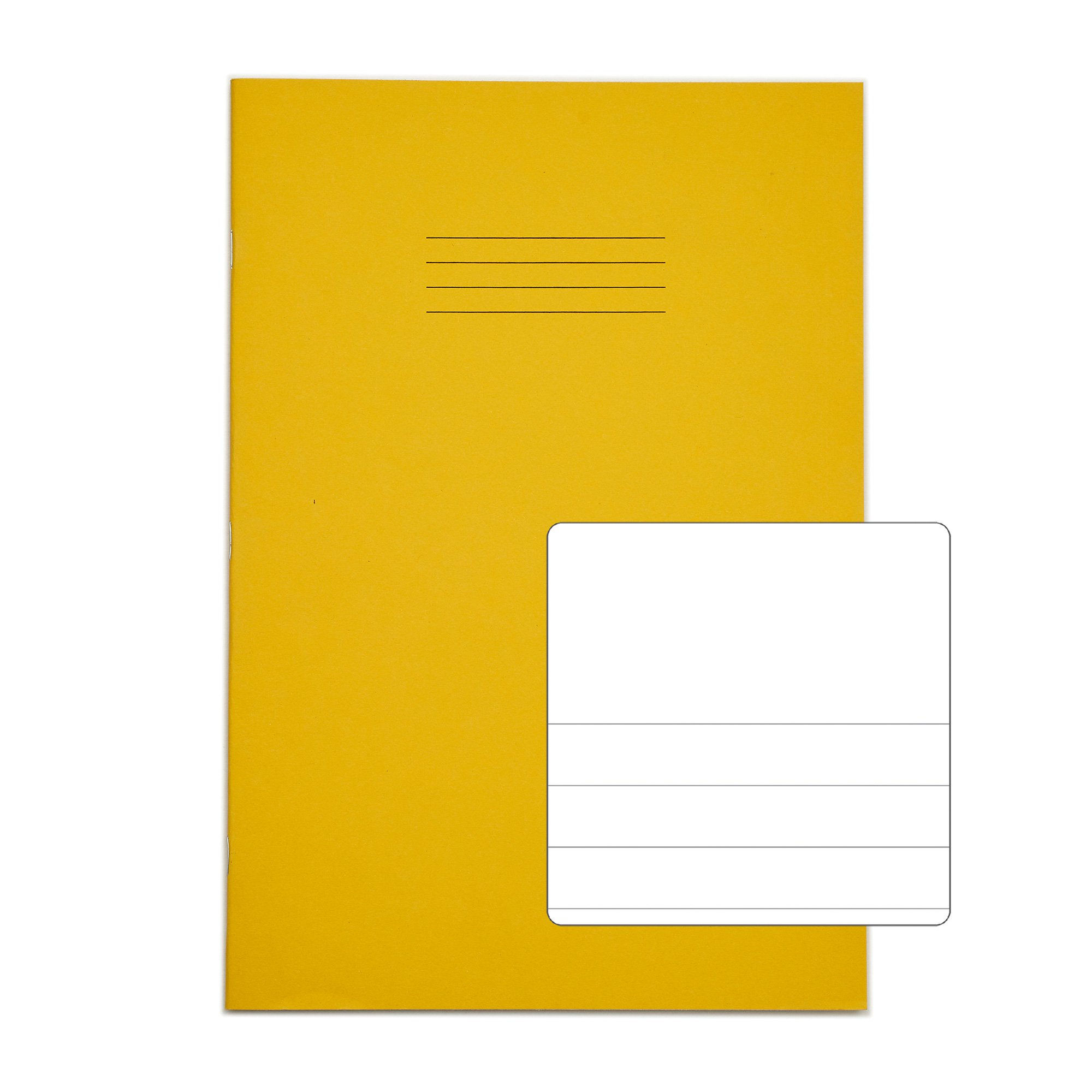 RHINO A4 Exercise Book 64 Page Yellow TB/F13 (x10)