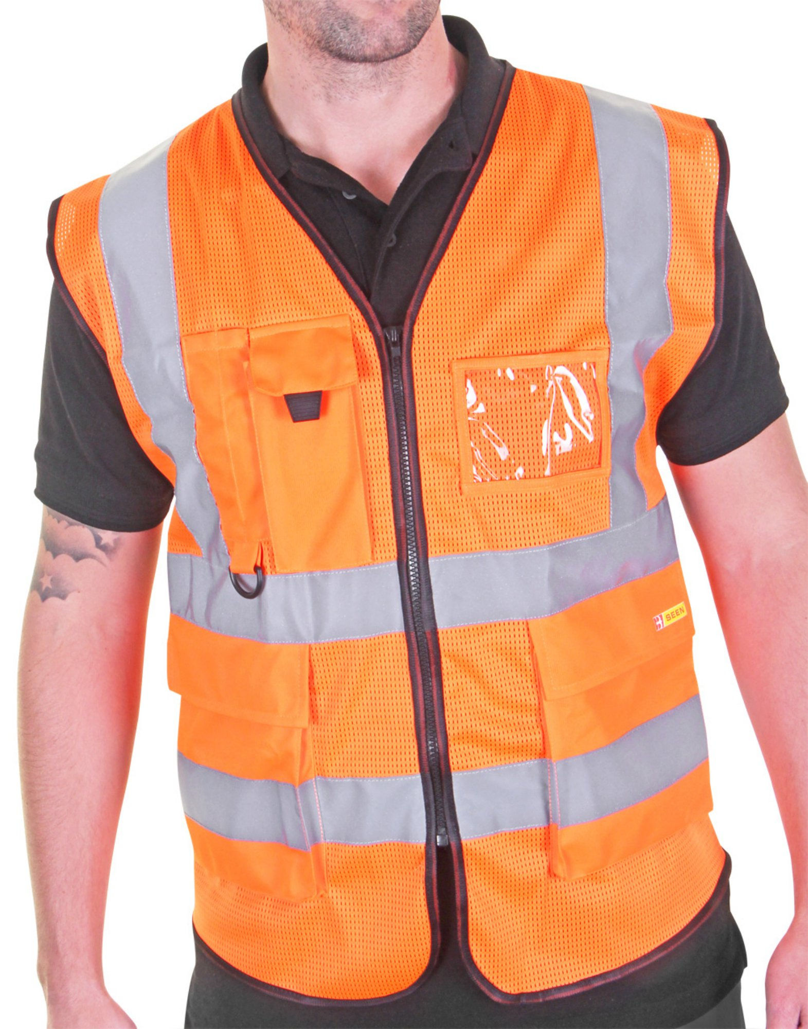 Beeswift Hi-Vis Executive Mesh Waistcoat Orange 2XL