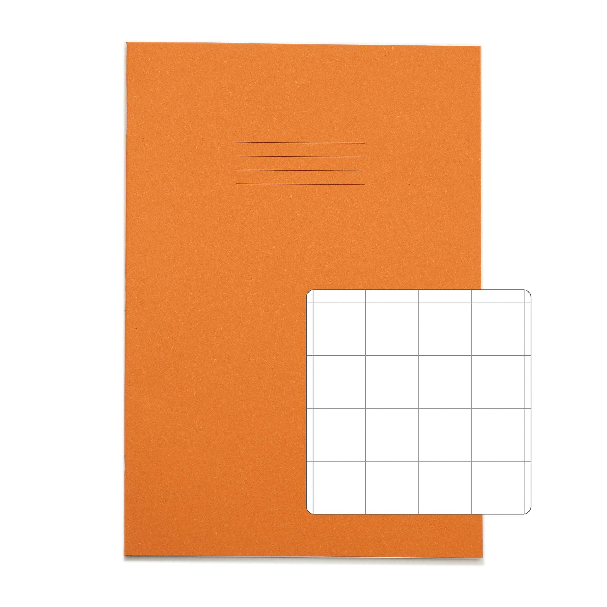 RHINO A4 Exercise Book 64 Page Orange S20 (x10)