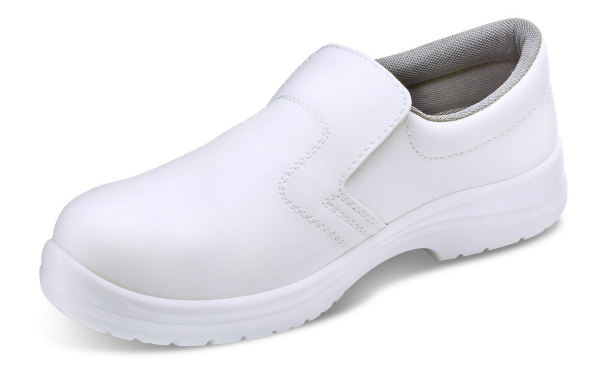 Beeswift Micro Fibre Slip On Shoe S2 White 09