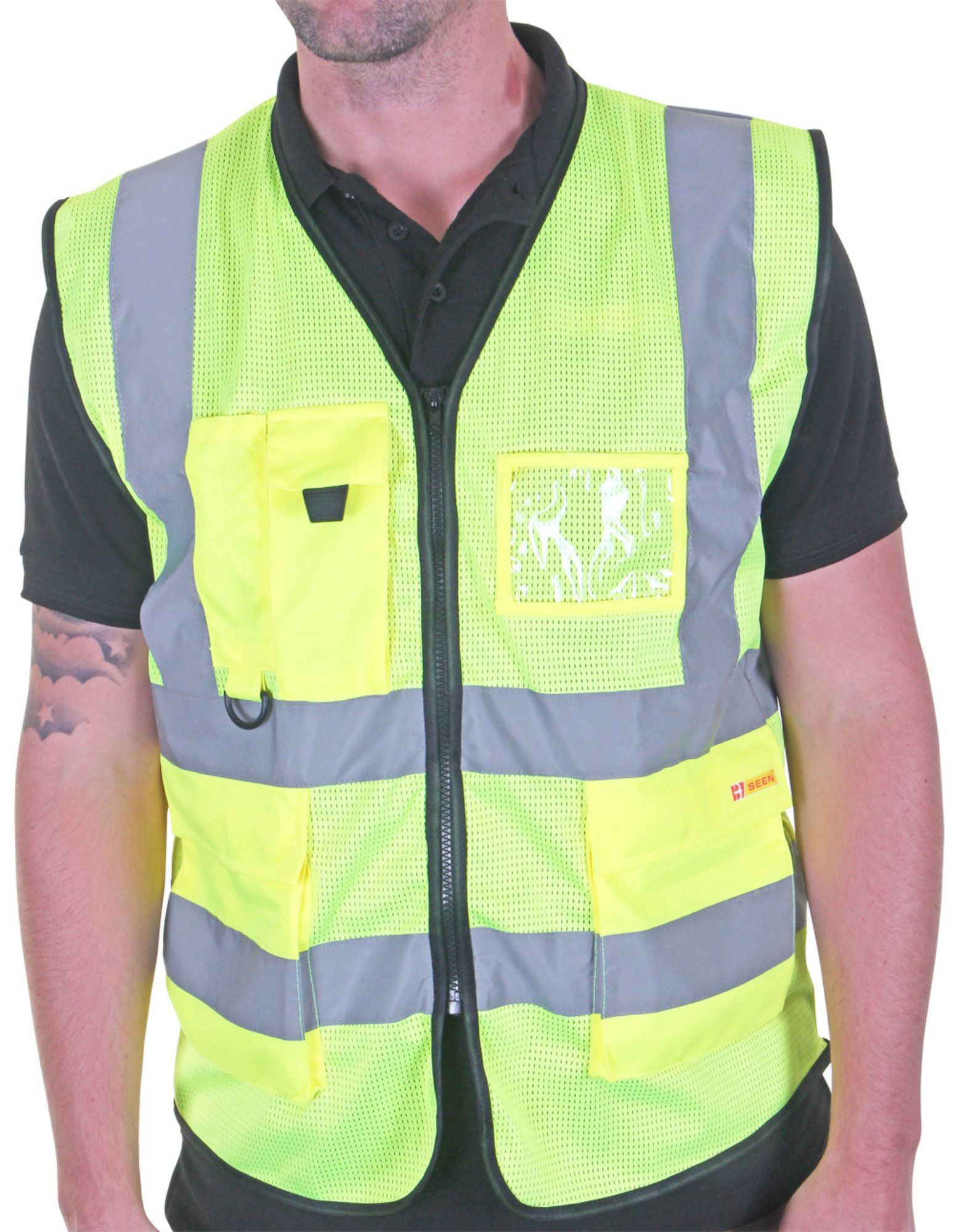Beeswift Hi-Vis Executive Mesh Waistcoat Saturn Yellow 2XL