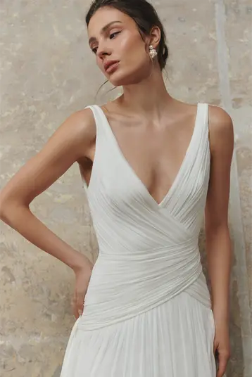 Robe en georgette de soie