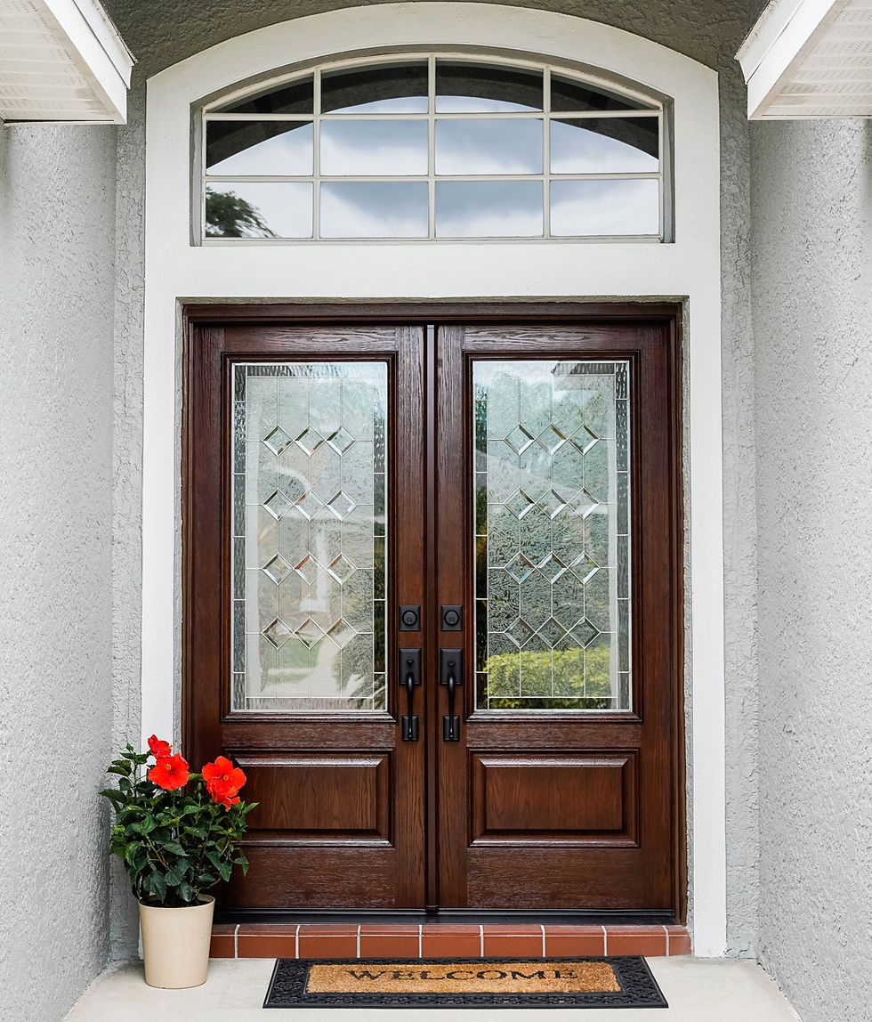 ProVia Signet Oak French entry door Truffle finish Taylor Exteriors & Construction Des Moines Iowa