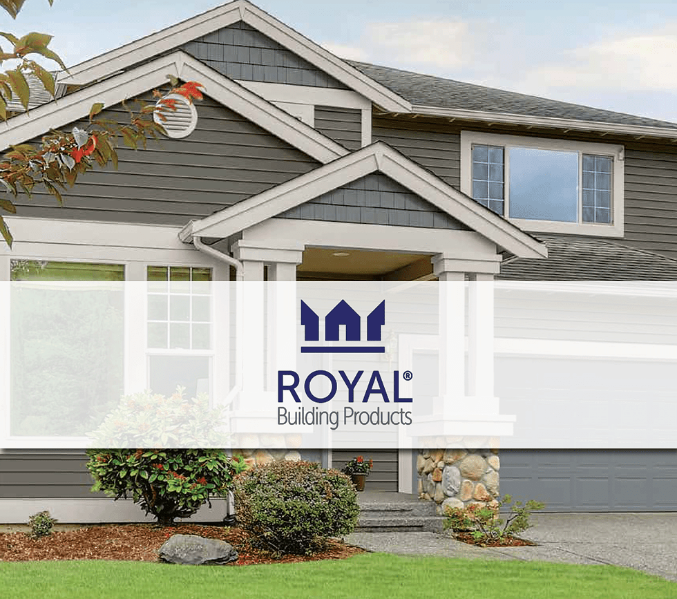 Royal Building Products vinyl siding logo Taylor Exteriors & Construction Des Moines Iowa