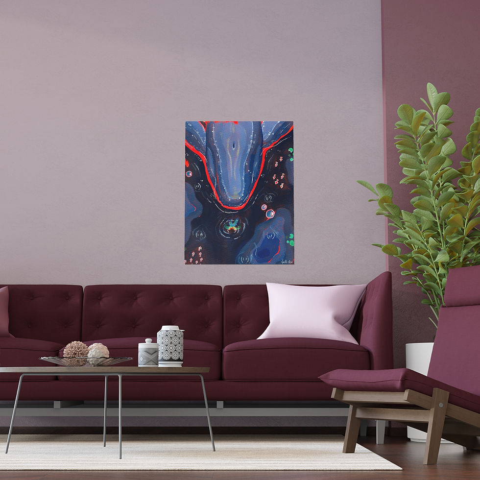 Thumbnail: Whale art Print 