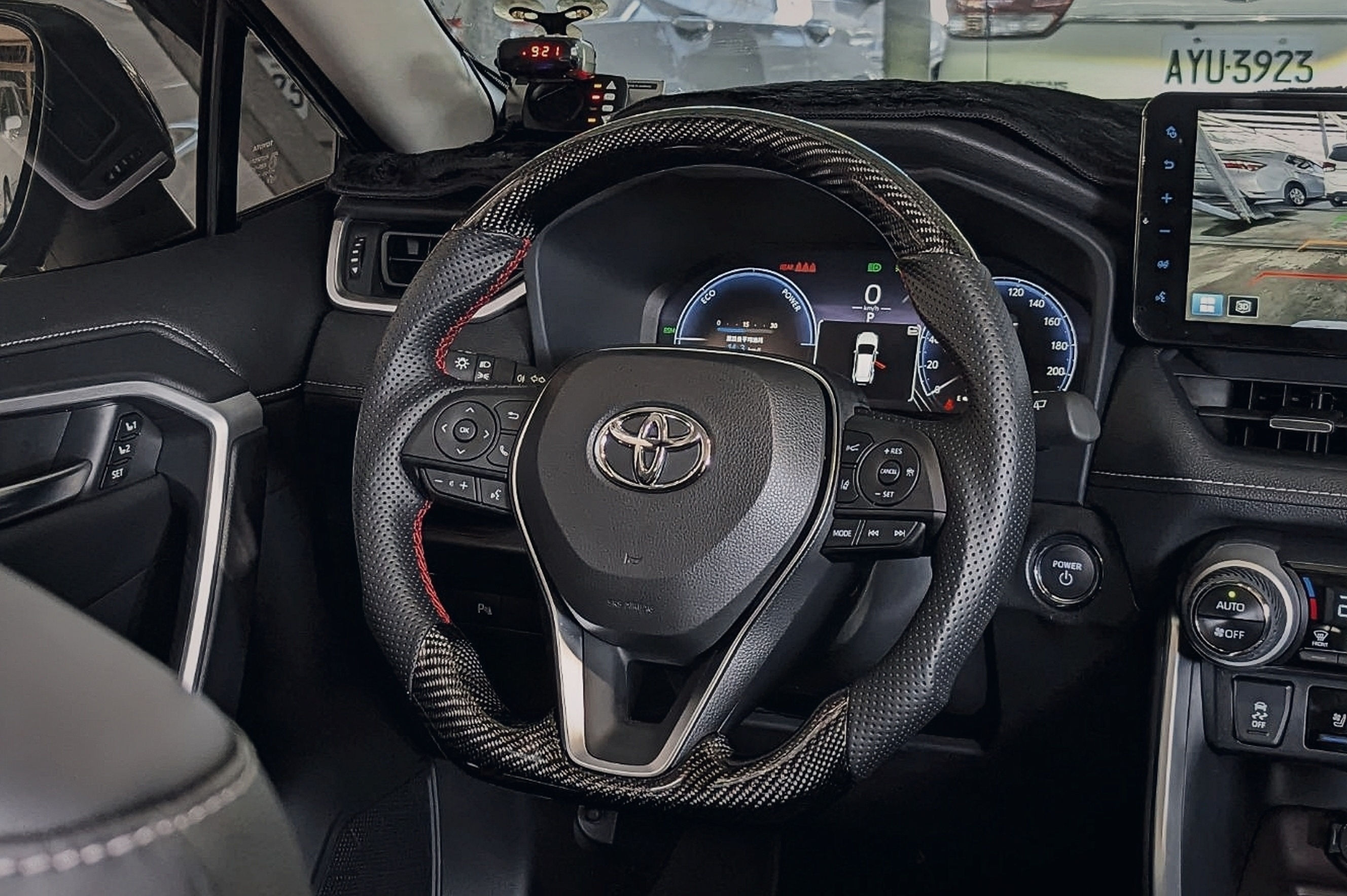 718-sport D款-碳纖維Nappa (紅縫線、無環)