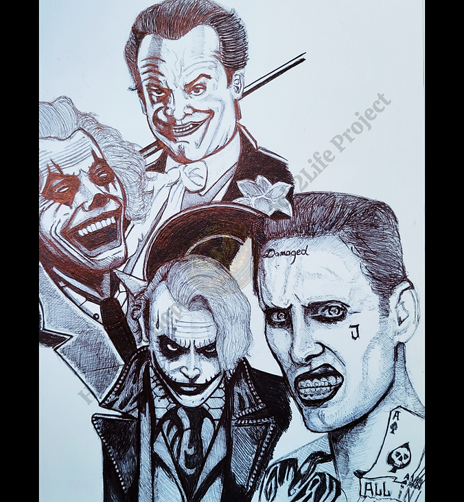 🎨 Gallery of Madness 🎨
This striking multi‑figure drawing by David Higgins brings together several disturbed and theatrical characters, each rendered with distinct expression and unsettling clarity. Through layered portraiture and exaggerated emotion, the piece explores instability, obsession, and the darker corners of the human psyche.
Created through Hands of Hope, this artwork highlights the challenge of balancing multiple faces, moods, and compositions within a single frame. Character groupings like Gallery of Madness demand precision, storytelling, and sustained focus—skills that grow through disciplined creative practice.
The piece reminds us that chaos wears many faces, and confronting it through art can be a powerful exercise in control, awareness, and expression.
All rights remain with the artist. Images may not be reproduced, altered, or used commercially without consent.
This artwork is shared solely to showcase the creative talents of Hands of Hope participants.
Artwork was untitled by the artist; title assigned by Hands of Hope for identification.