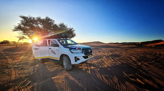 Namibia Road trip in pickup truck