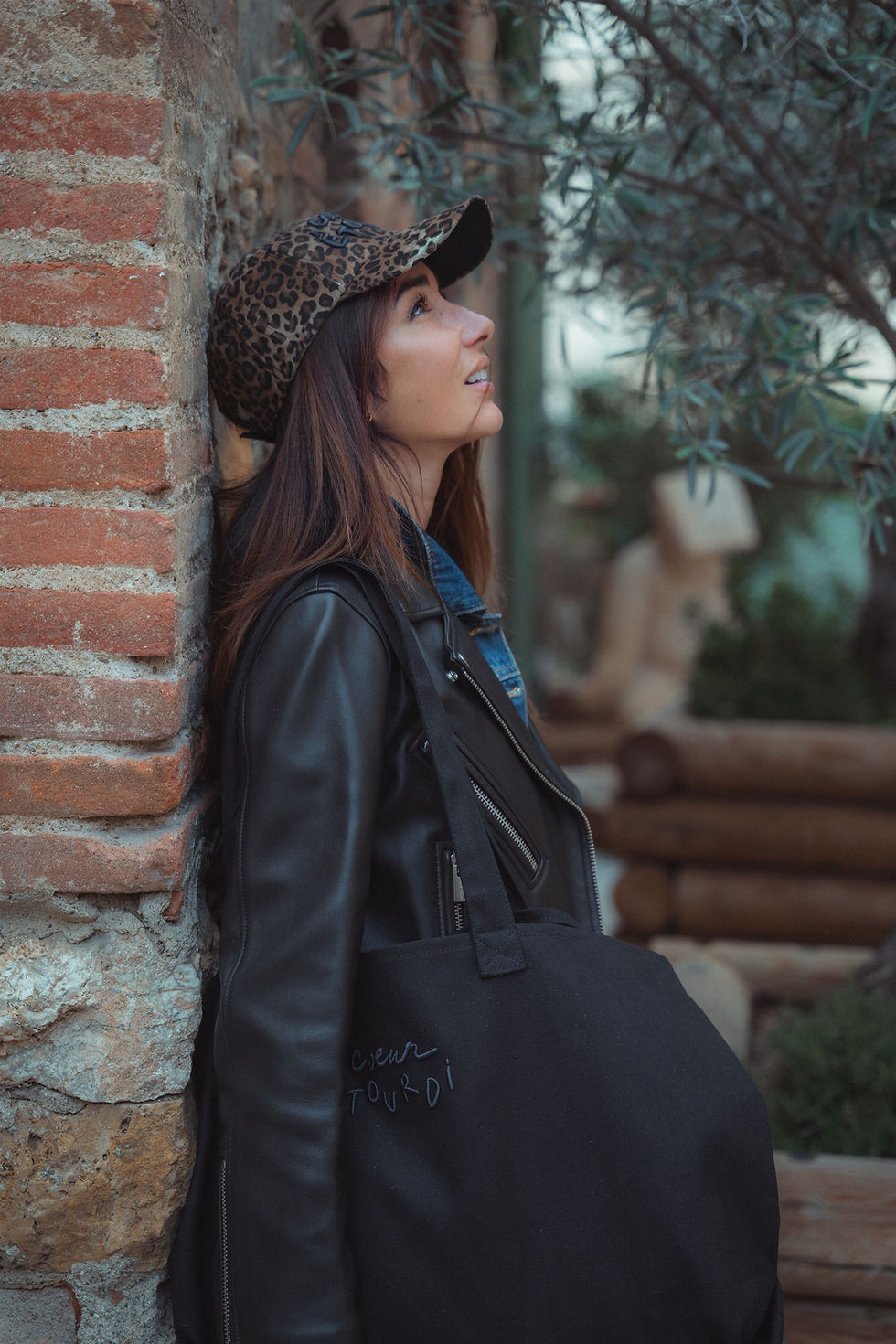 Miniature : Casquette léopard foncé 