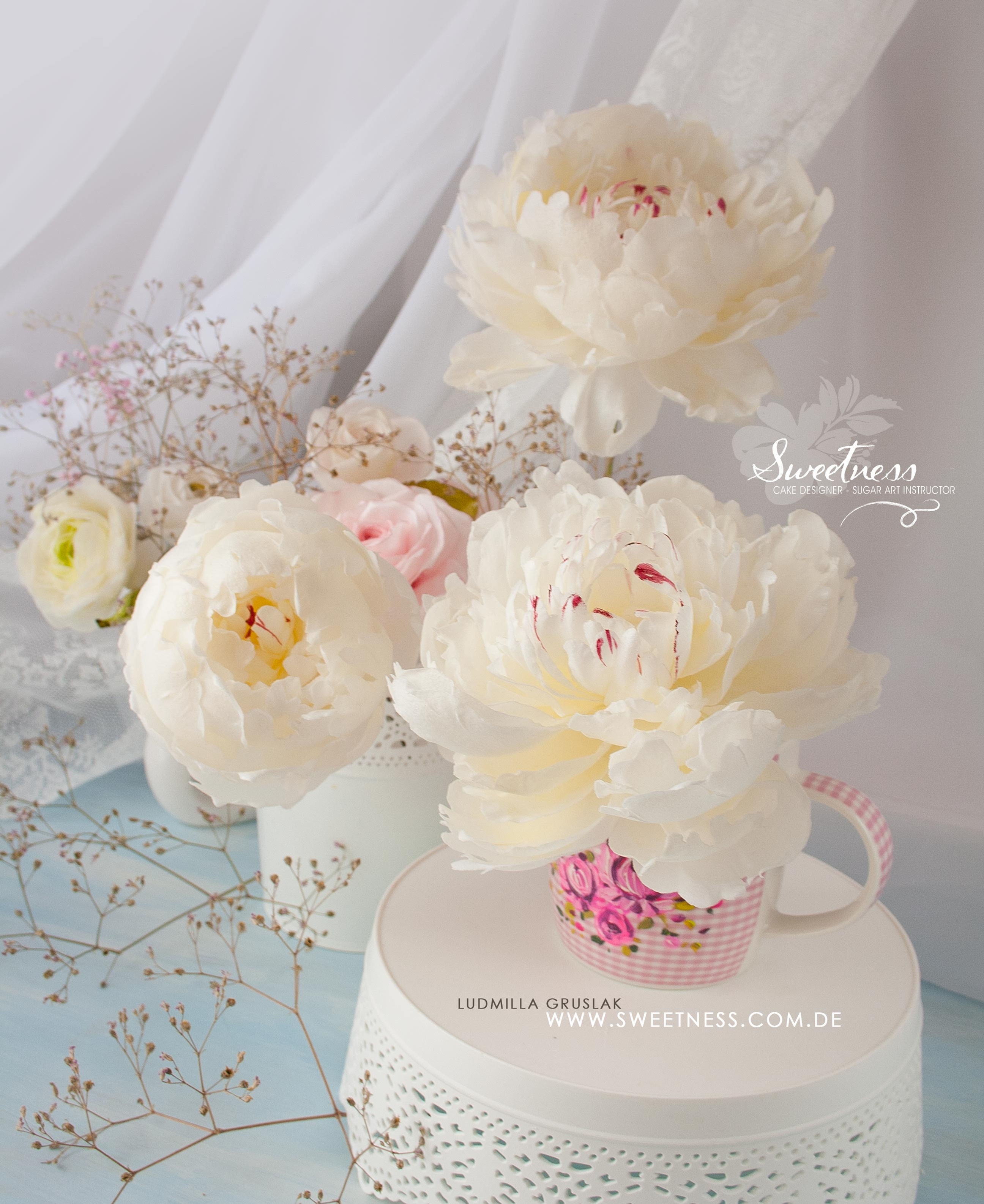 Video-Kurs klassische Pfingstrosen aus Wafer Paper