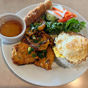 C2 Com Thit Heo Nuong ~ Grilled Sliced Pork (Boneless) Rice Plate