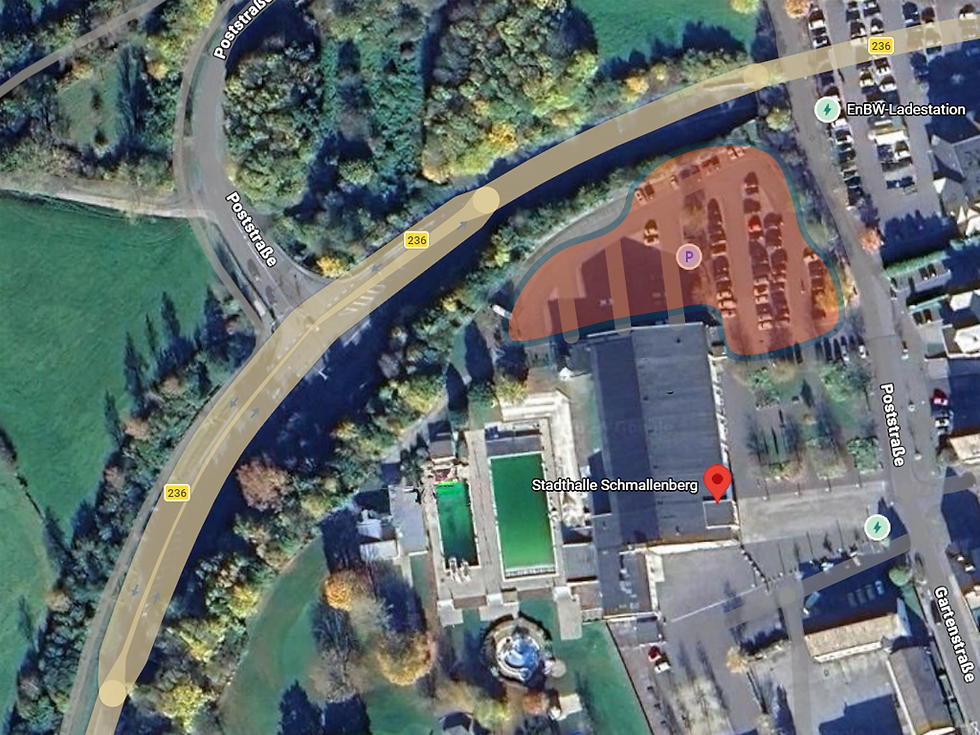 Parkplatz von der Stadthalle Schmallenberg