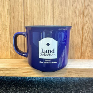Bedruckte Tasse für das Ferienhof Netzwerk LandSelection Höfe, die begeistern aus Münster