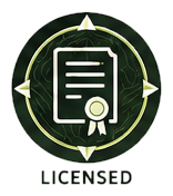 Licensed and insured land clearing certificate icon