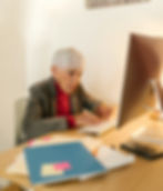 Senior using technology