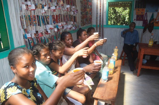 Toasting new embroidery studio