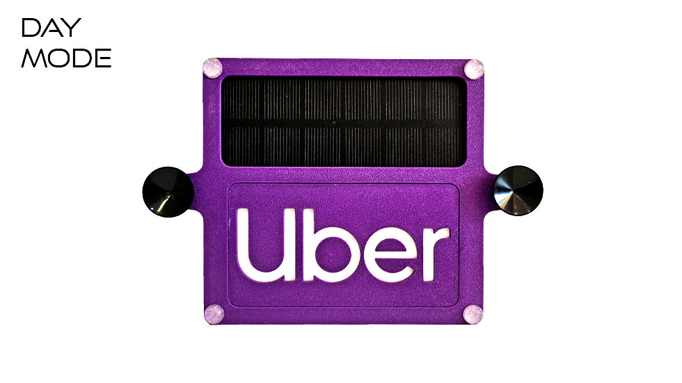Uber Ride Share Small Purple Frame White Text