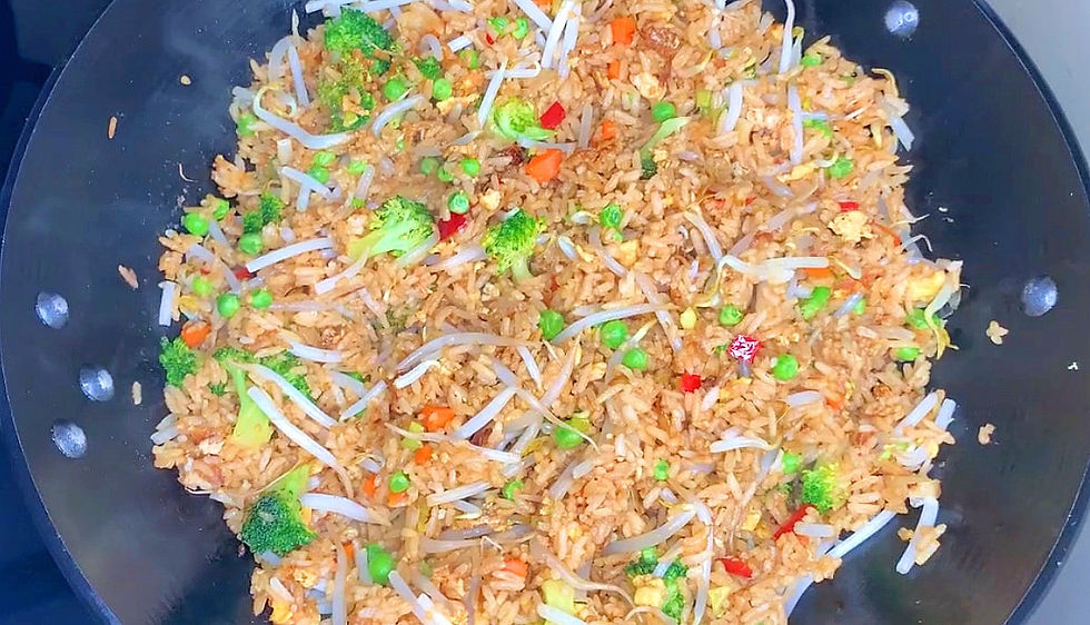 Cooking delicious fried rice at home