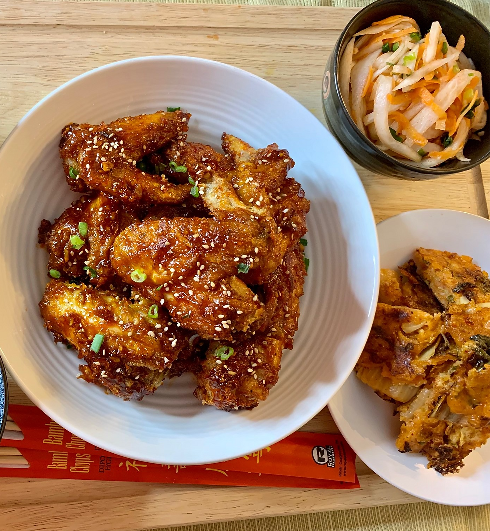 Korean Fried Chicken and Banchan.jpg