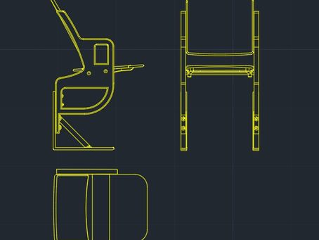 Cadeira Assento Teatro, Estádio e Arquibancada - dwg - autocad