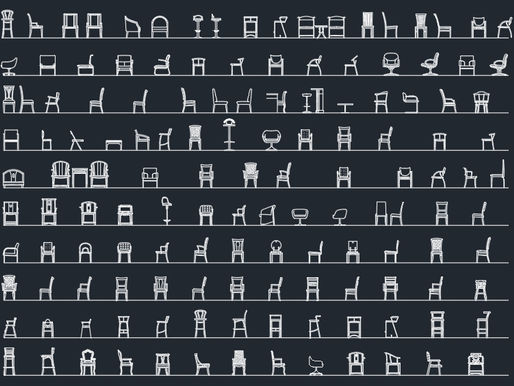 Chair Blocks in Views - dwg - autocad